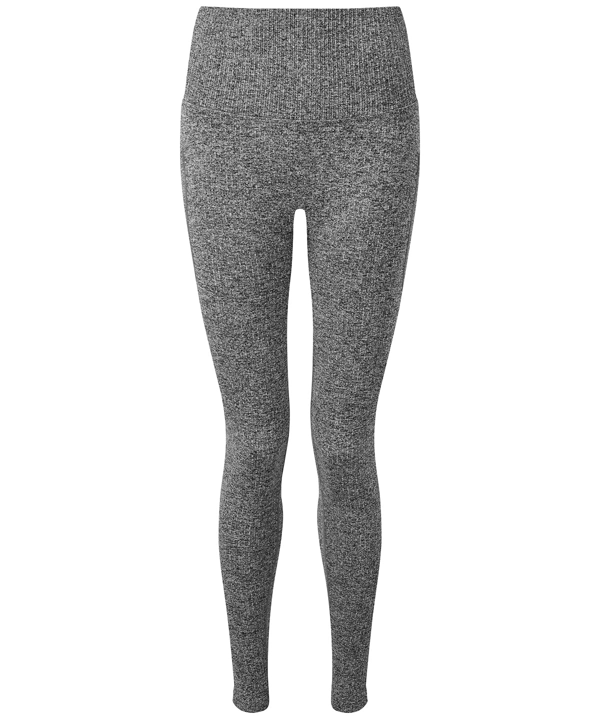 Black Melange - Women's TriDri® ribbed seamless 3D fit multi-sport leggings - GarmentEmbroidery