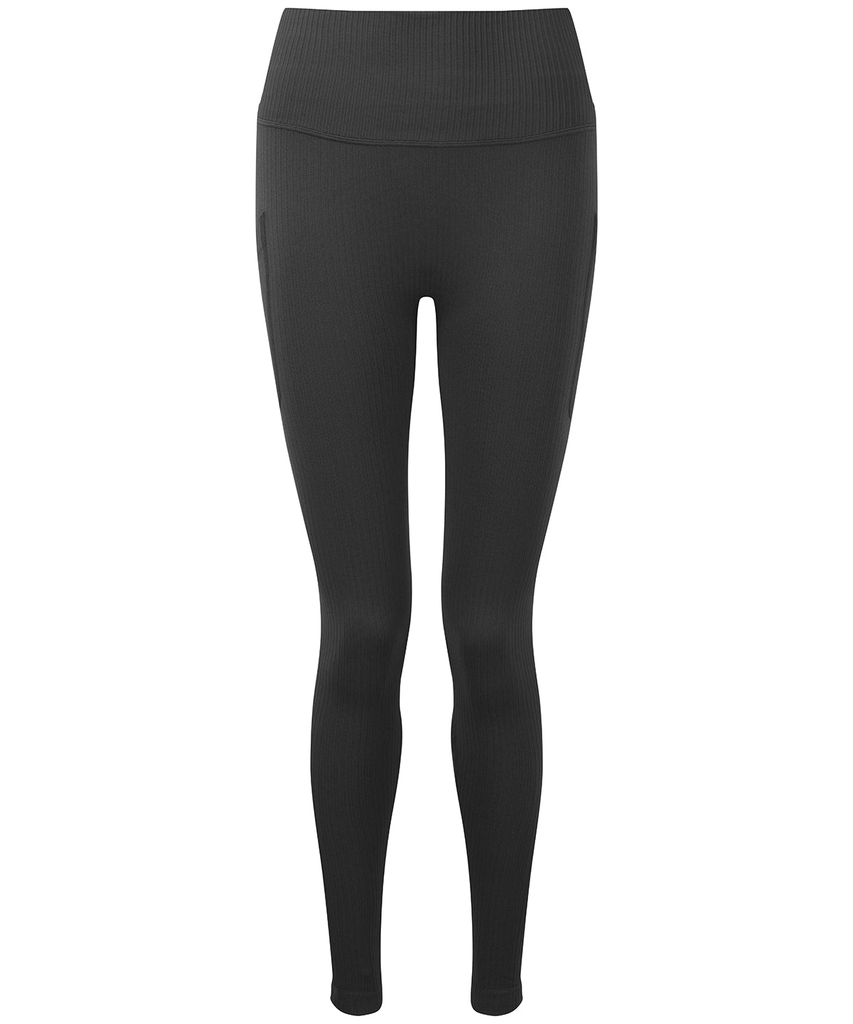 Charcoal - Women's TriDri® ribbed seamless 3D fit multi-sport leggings - GarmentEmbroidery