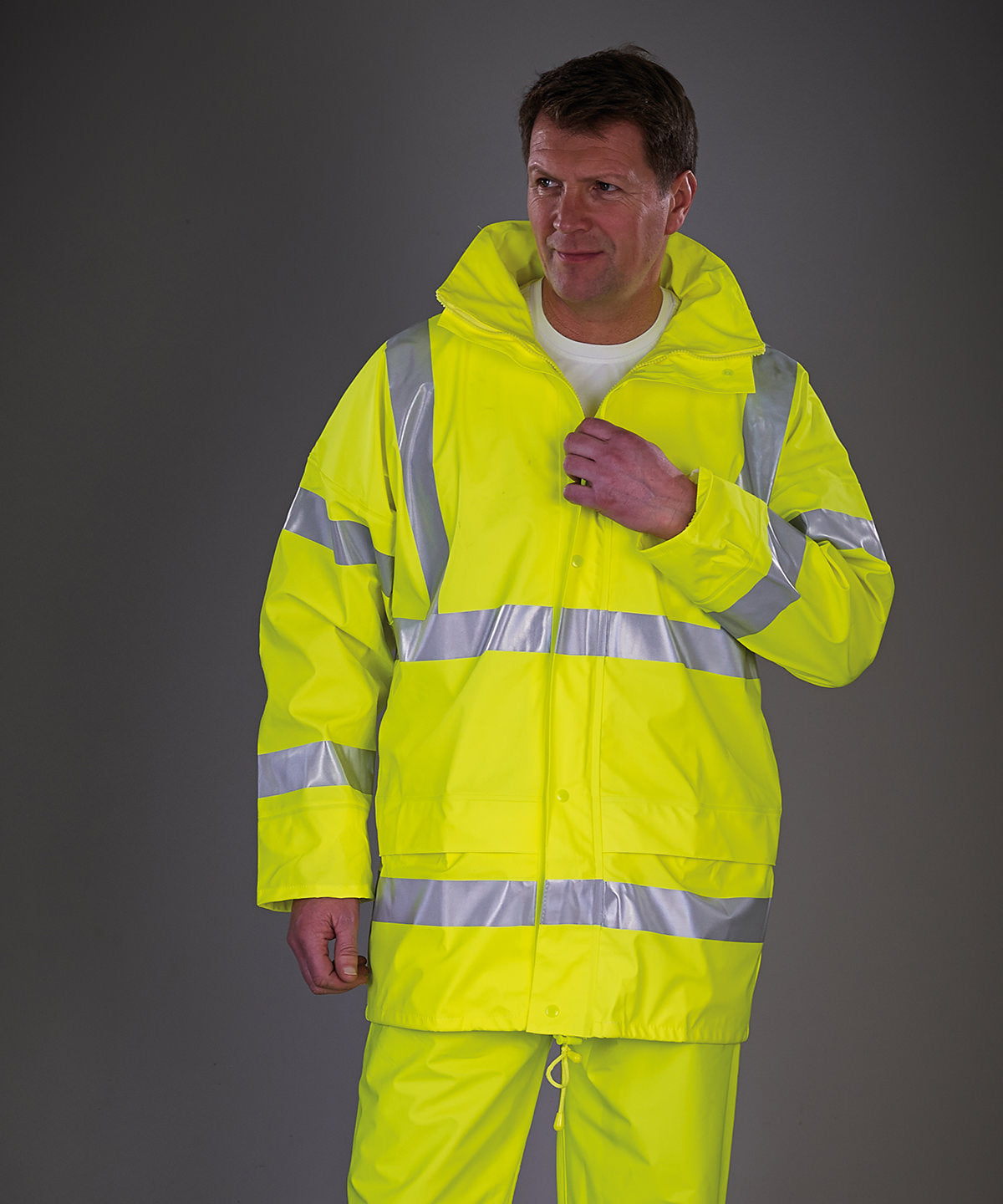 Orange - Hi-vis soft flex breathable U-dry jacket (HVS450) - GarmentEmbroidery