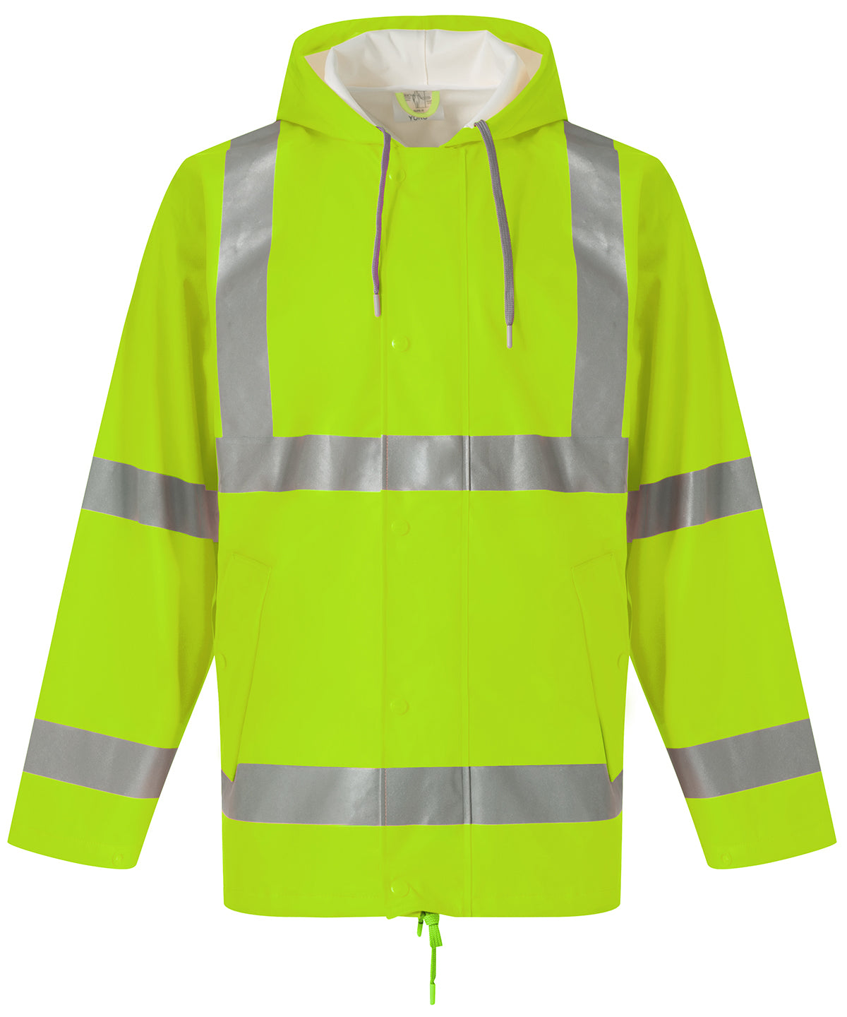 Yellow - Hi-vis soft flex breathable U-dry jacket (HVS450) - GarmentEmbroidery